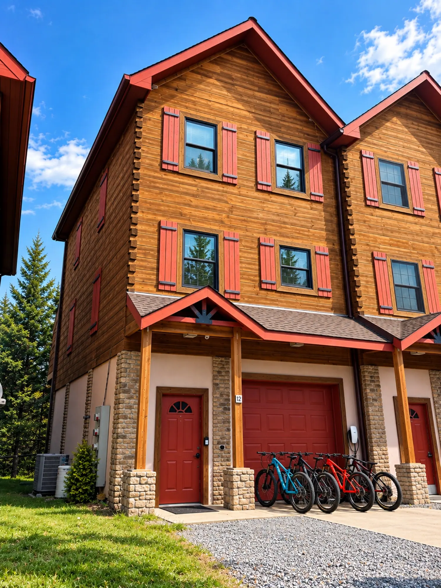 The townhome exterior at Loggers Run 12