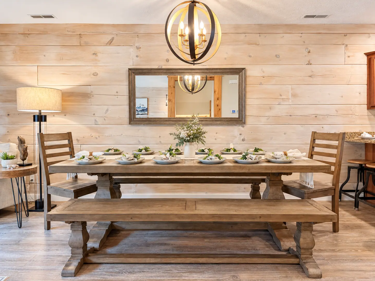 Dining table for twelve at Loggers Run 4