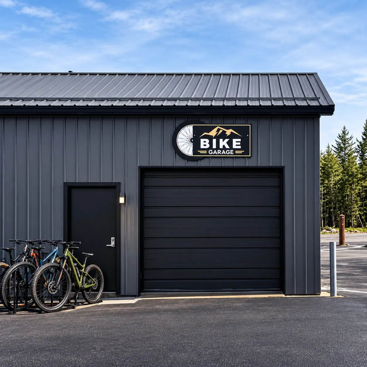 The Bike Garage at Mountain Lodge with bikes parked outside